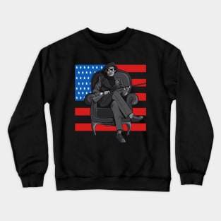 Black Panther Party USA Flag Crewneck Sweatshirt